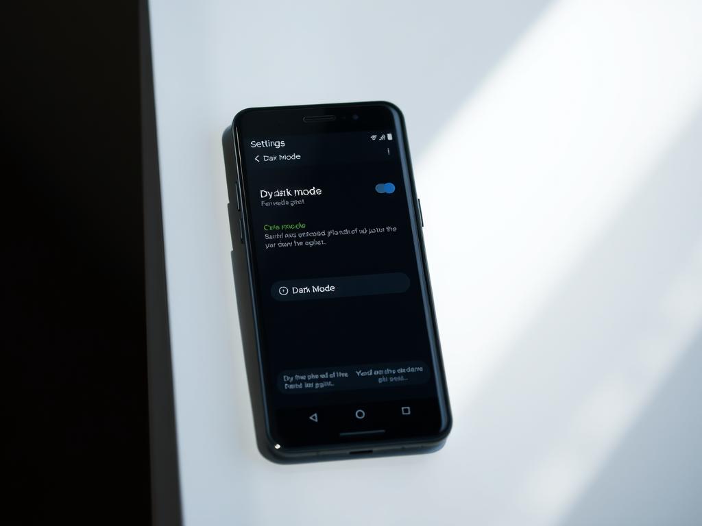 dark mode activation on Android devices
