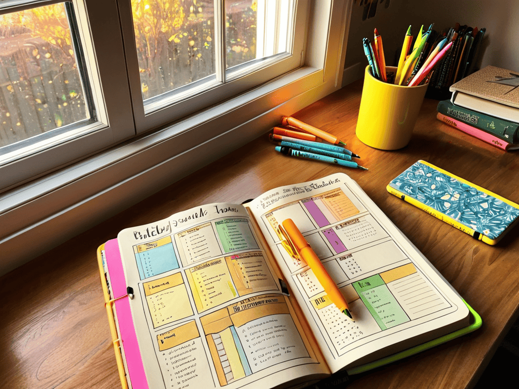 Bullet Journal for Students spreads