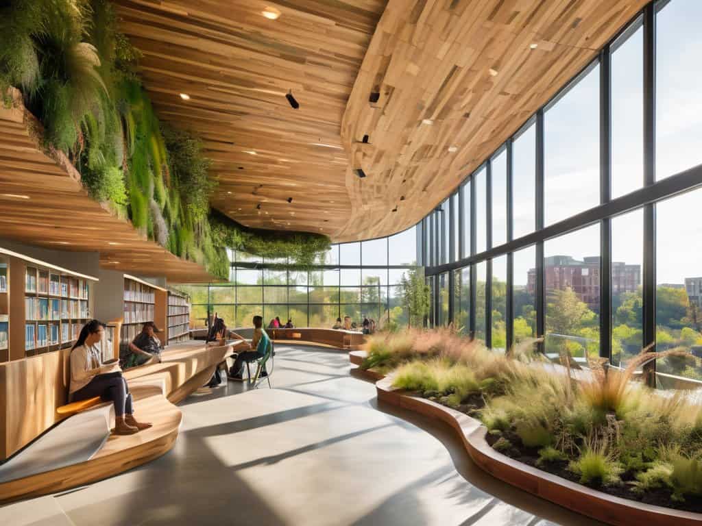 Breathing Walls: the Growth of Biophilic Design in Public Buildings 2 Revolutionizing Public Spaces with green roofs
