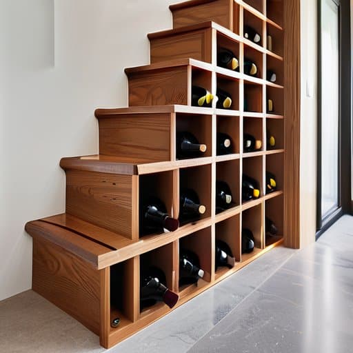 Wrapping It All Up: stair wine rack