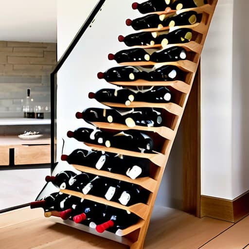 DIY wine rack under stairs, stylish sip