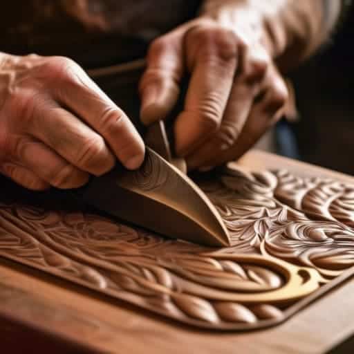 Mastering leather carving and stamping techniques.