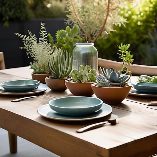 Elegant table for zero waste dinner party