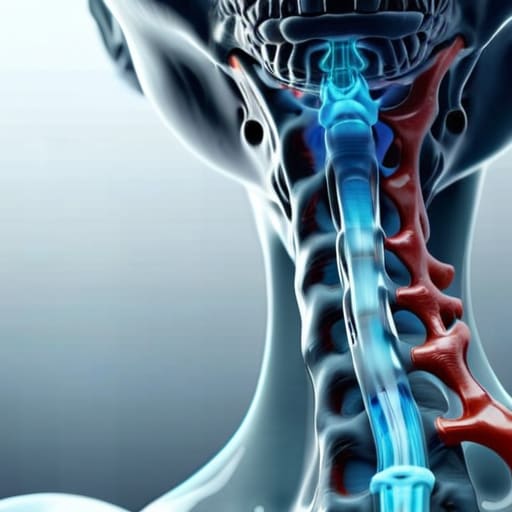 Cervical Spine Alignment and CSF Circulation diagram.